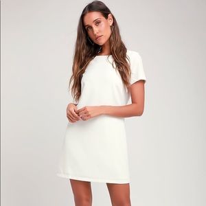 Lulus Ivory Shift and Shout dress